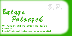 balazs poloczek business card